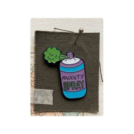 Enamel Brooch Pin Anxielty Spray