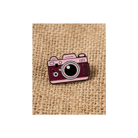 Enamel Brooch Pin Camera