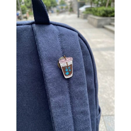 Enamel Brooch Pin Cold Coffee