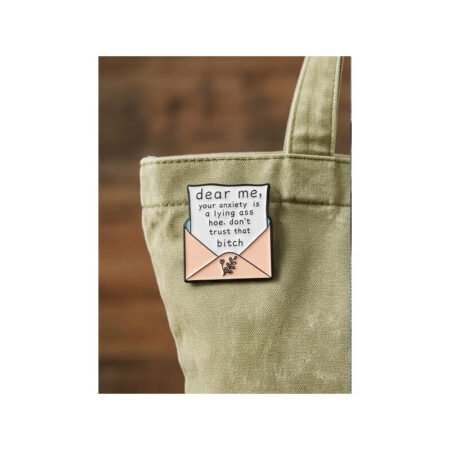 Enamel Brooch Pin Dear Me Letter