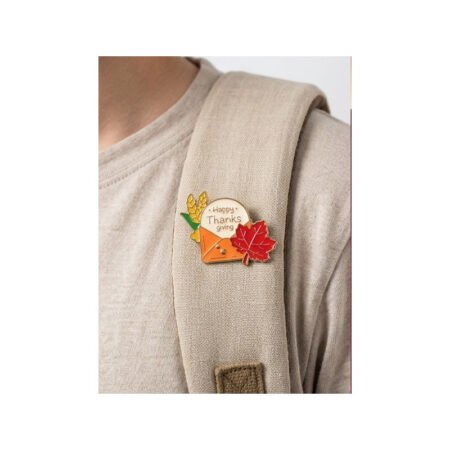Enamel Brooch Pin Happy Thanks Giving