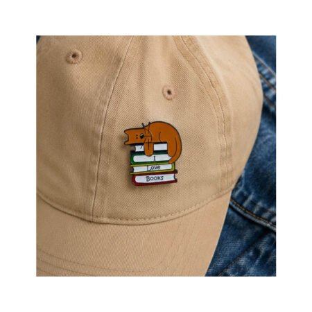 Enamel Brooch Pin I Love Books