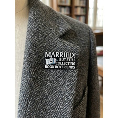 Enamel Brooch Pin Married but still collecting book friends
