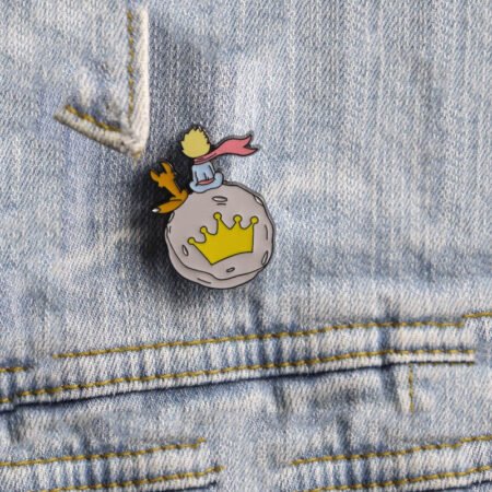 Enamel Brooch Pin Prince and Fox