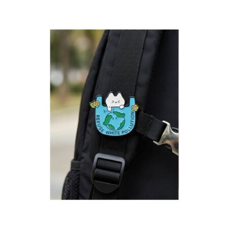 Enamel Brooch Pin Refuse White Polluction