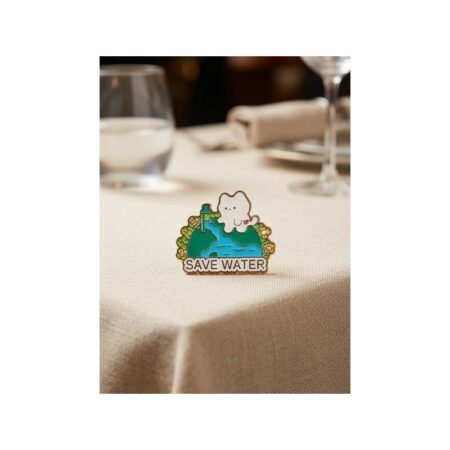Enamel Brooch Pin Save Water