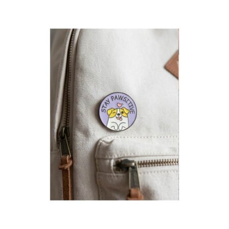 Enamel Brooch Pin Stay Pawsitive