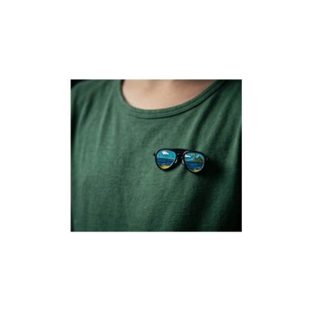 Enamel Brooch Pin Travel Glasses
