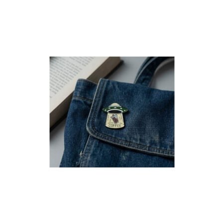Enamel Brooch Pin UFO Coffee