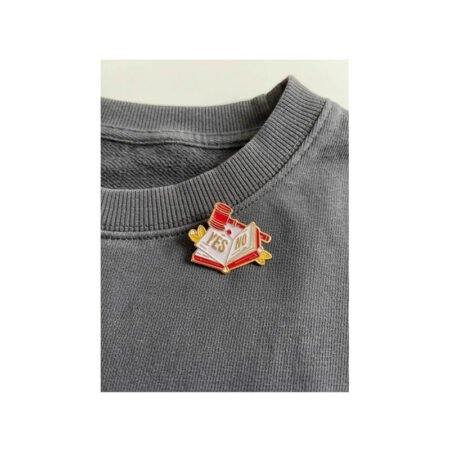 Enamel Brooch Pin Yes or No