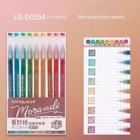 Lanquo Gel Pen Set of 9 Morandi LG-D0554