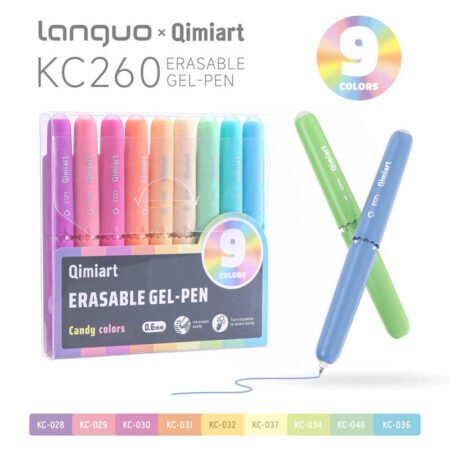 Languo Qimiart Erasable Gel Pen Set of 9 Candy Colours KC260-4
