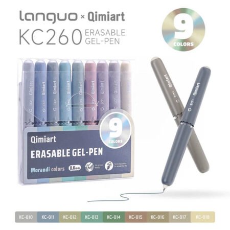 Languo Qimiart Erasable Gel Pen Set of 9 Morandi Colours KC260-2