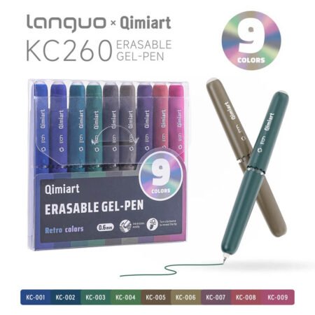 Languo Qimiart Erasable Gel Pen Set of 9 Retro Colours KC260-1
